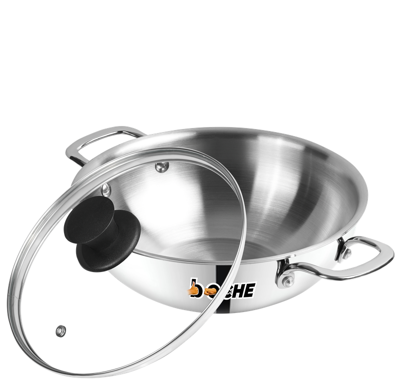 Triply 260Kadai  with Glass Lid 
